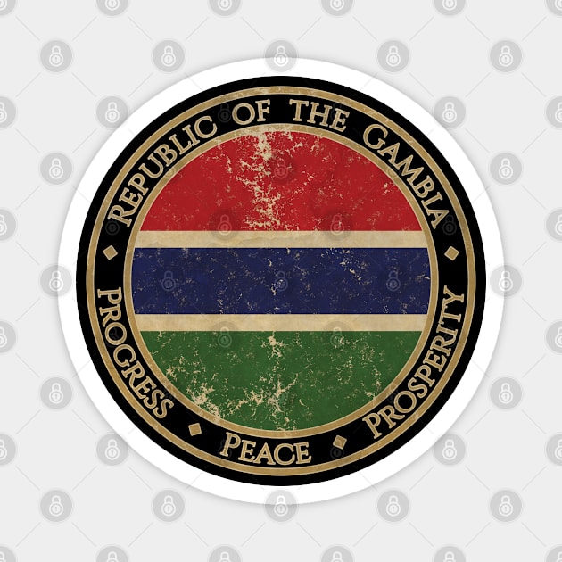 Vintage Republic of The Gambia Africa African Flag Magnet by DragonXX